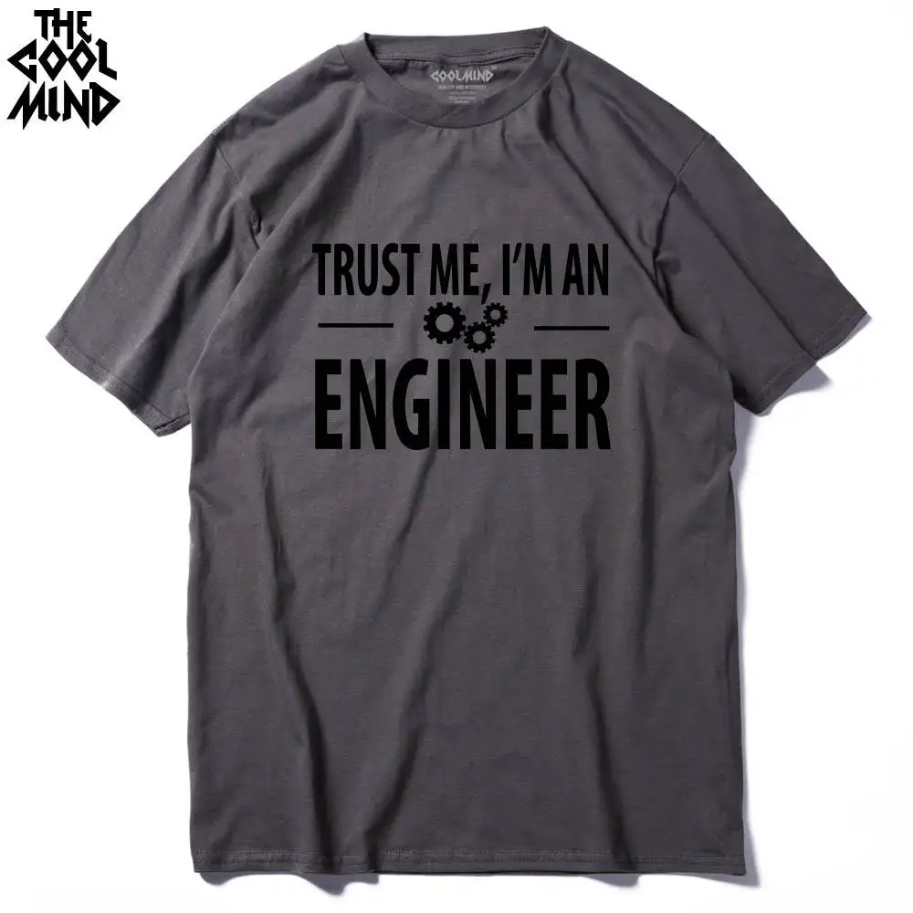 TS COOLMIND TR0112A, Хлопковая мужская футболка с принтом «TRUST ME I AM AN engineer», повседневная мужская футболка с круглым вырезом, трикотажные топы, футболки - Цвет: TS