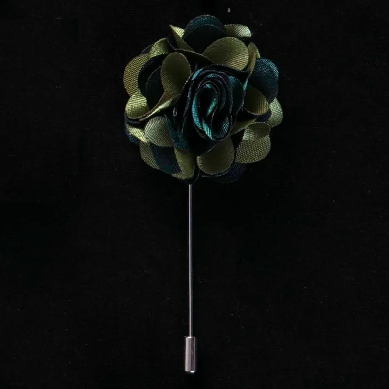 No.10 lapel pin Тканевая булавка на лацкане, ручная работа, два цвета, смешанная ткань, для мужчин и женщин, для костюма, игла, брошь, 15 цветов, модная, многофункциональная брошь на булавке - Окраска металла: No.10 lapel pin