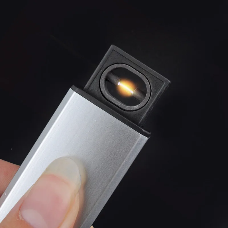 USB Зажигалка тонкая Arc плазменная Ветрозащитная электронная перезаряжаемая для