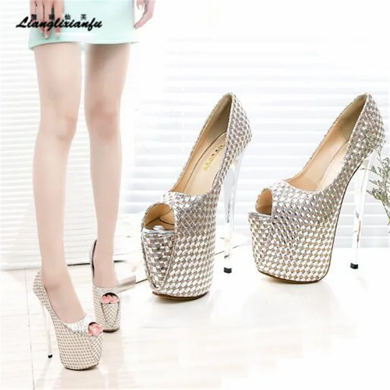 LLXF zapatos/Большие размеры: 34 41 42 43 женские Серебристые туфли на шпильках с
