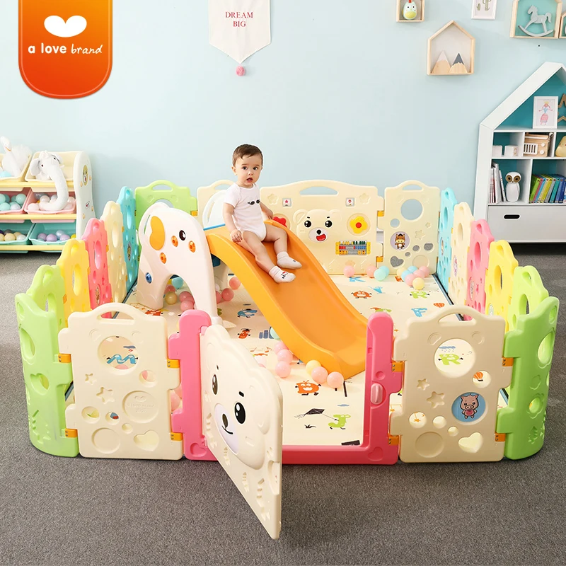 

20pcs Large playground Baby play fence child safety indoor Family safe playground toddler bar Game Protective Guardrail toy