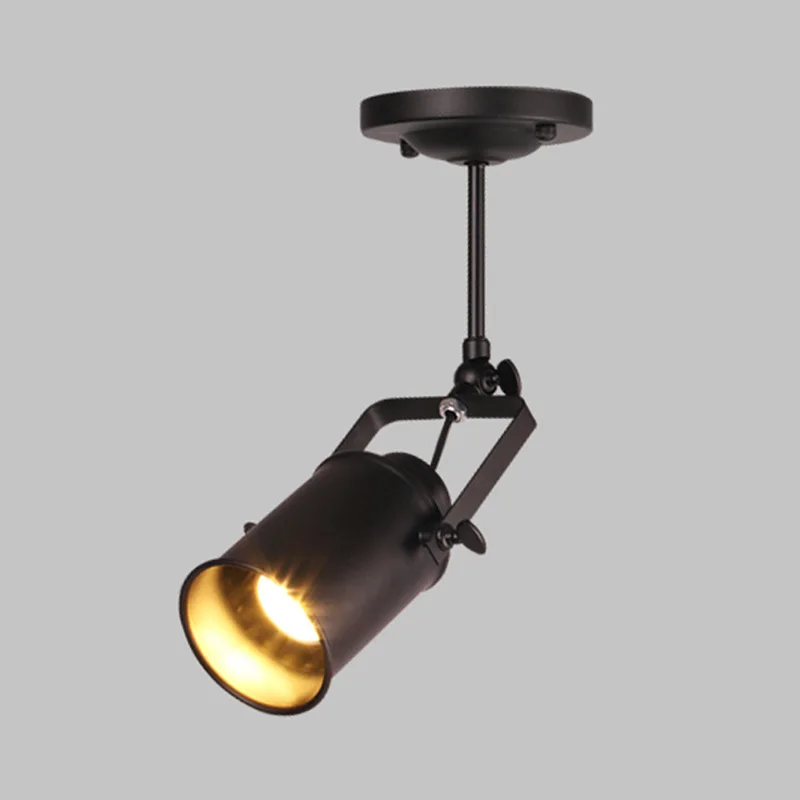 Lámpara Led de techo para Sala de estar, iluminación de pared Retro, accesorio de iluminación para tienda de ropa, color negro Industrial