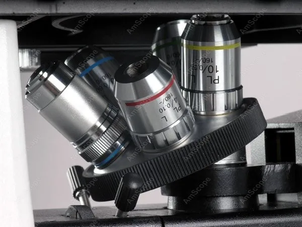 Инвертированный металлургический микроскоп-амскоп 40X-1000X поляризационный