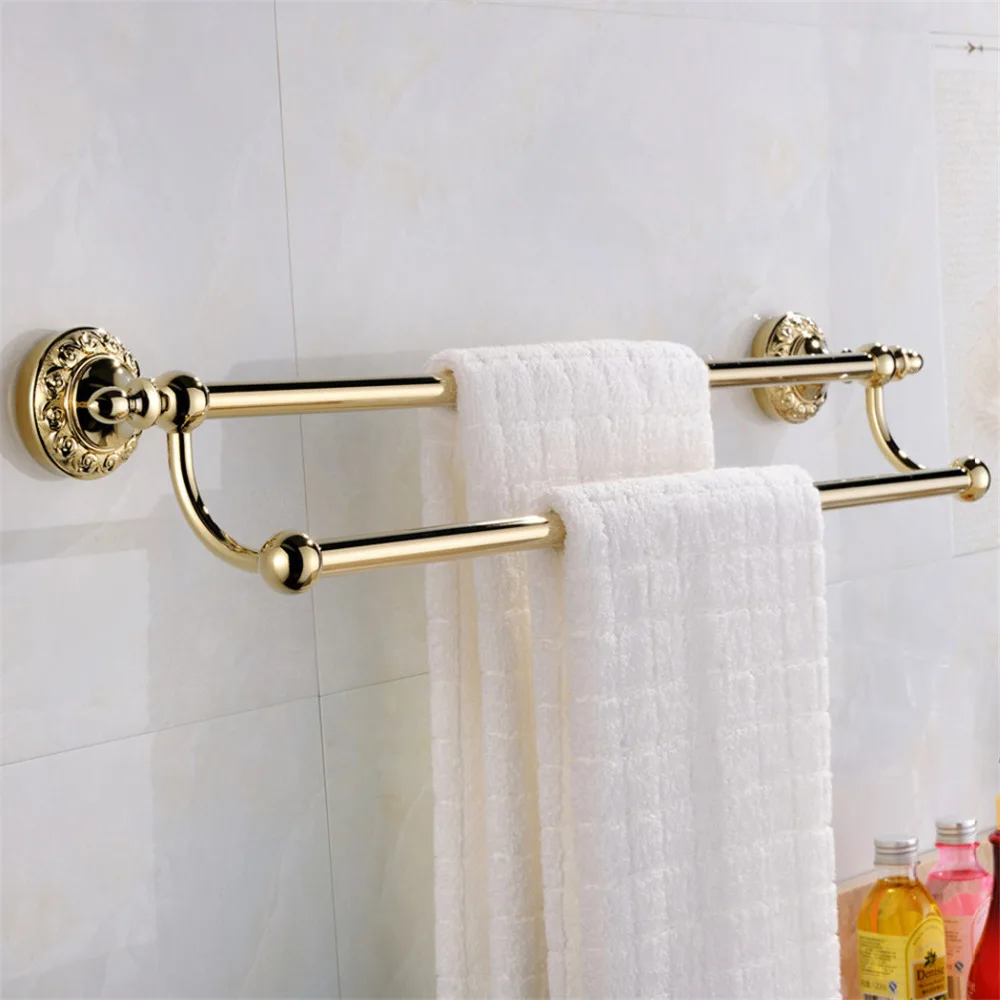 Лейден настенный 4 шт. набор аксессуаров для ванной комнаты Золотой латунный