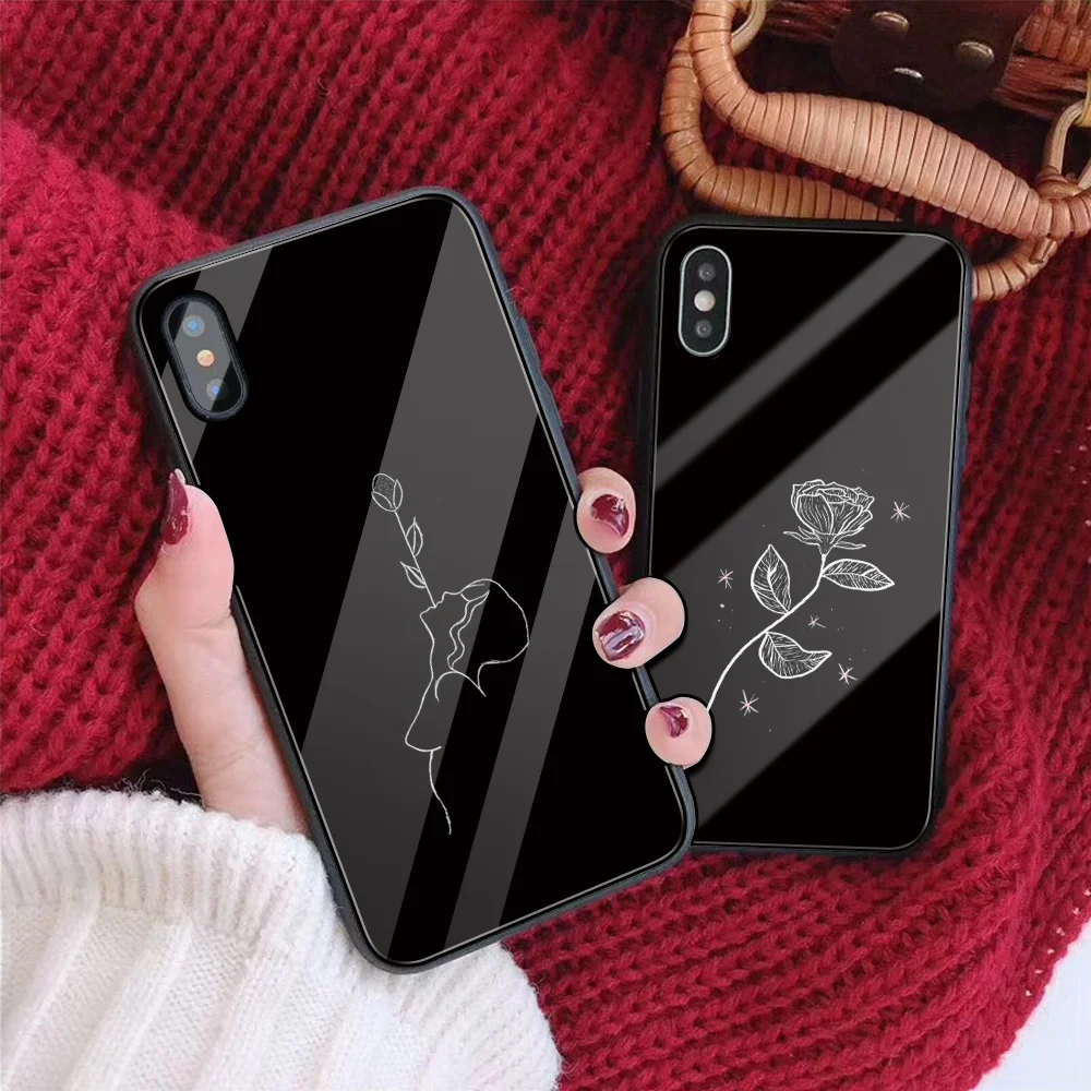 Заказной стеклянный чехол для телефона для iphone 11ProMax X 10 7 Plus 6s 6 capa DIY чехол из закаленного стекла для телефона для iphone XS 8 MAX XR 5 Simple