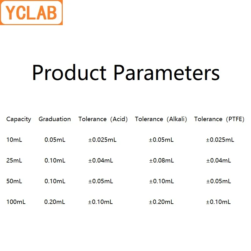 YCLAB 25 мл буретка с ПТФЭ заглушкой класс A коричневое Янтарное стекло лабораторное химическое оборудование (art.: 7accff6ac) - 7accff6ac