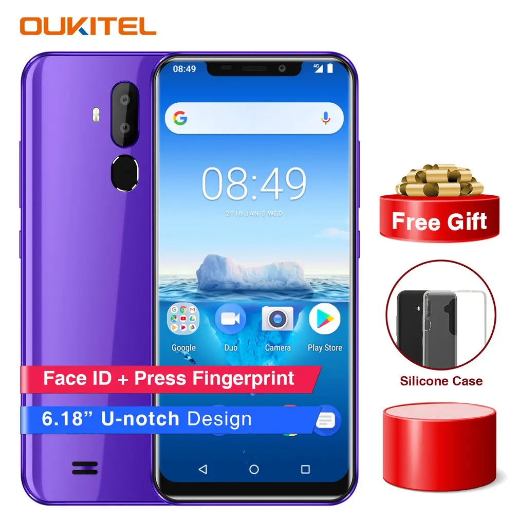 Оригинальный OUKITEL C12 Pro 6 18 &quot19:9 Android 8 1 мобильный телефон MT6739 4 ядра 2G RAM 16G ROM