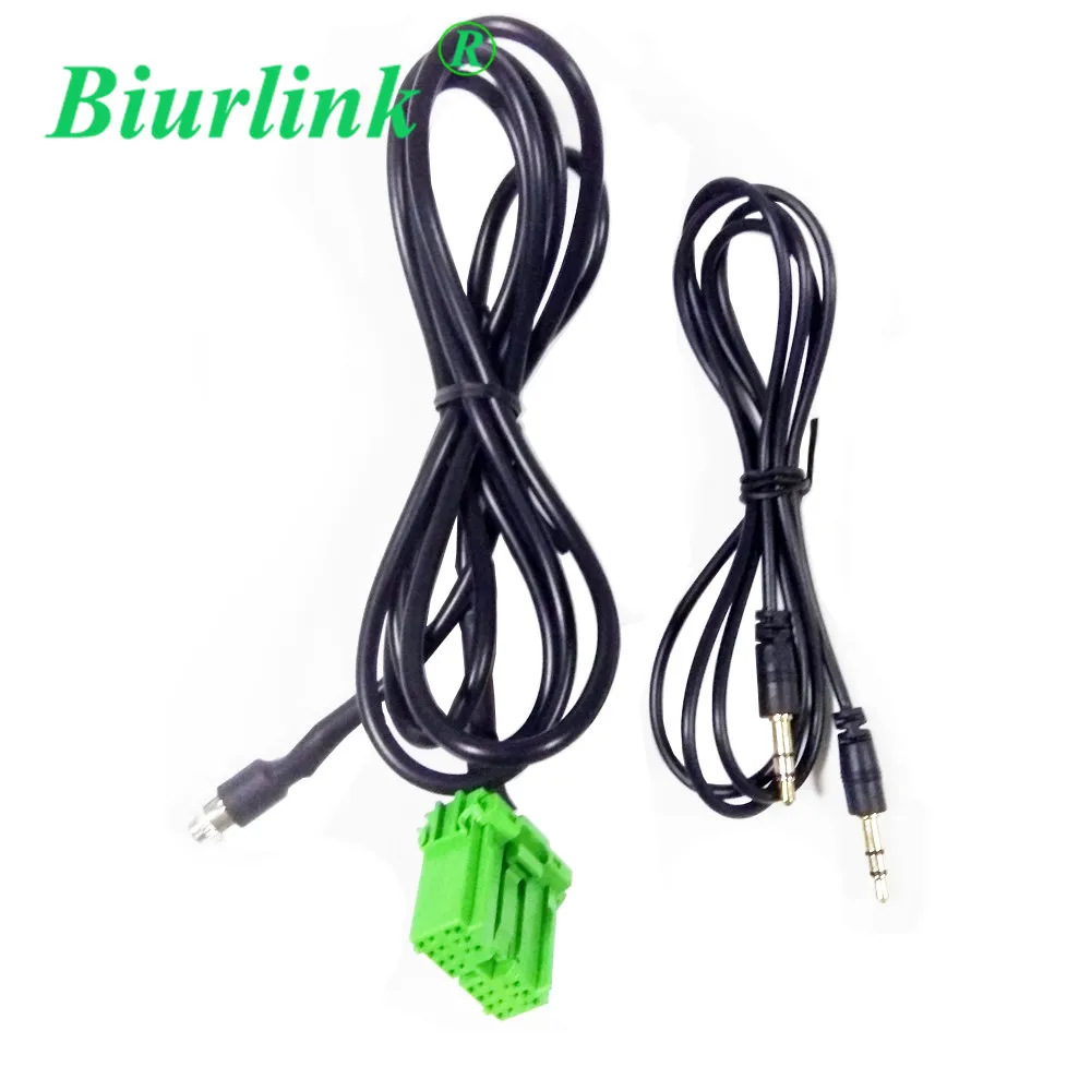 Biurlink автомобильный радиоприемник для CD дисков зеленый 6 + 8 Pin аудио вход кабель Aux