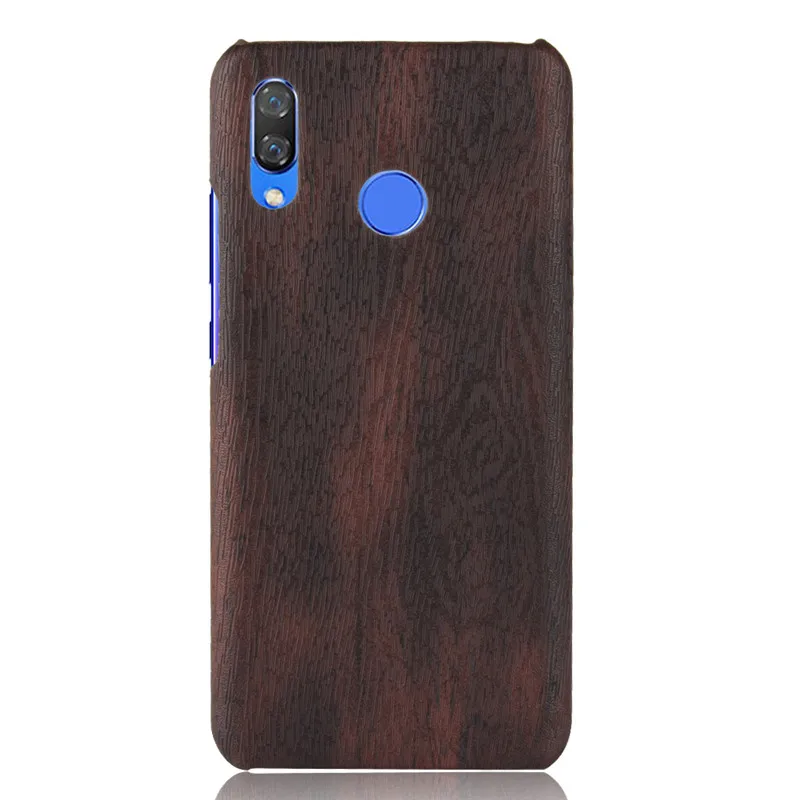 Для huawei Y9 2019 Чехол Жесткий ПК кожа ретро отделка под дерево телефон чехол для (2019)