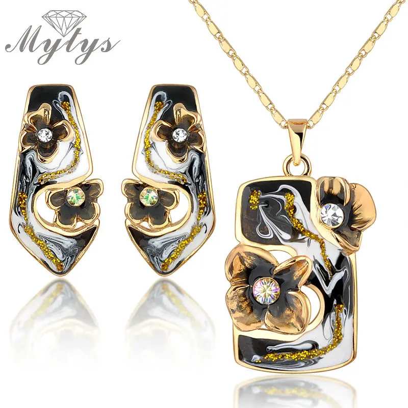 Винтажные эмалированные Серьги Mytys высокого качества в стиле ретро ожерелье