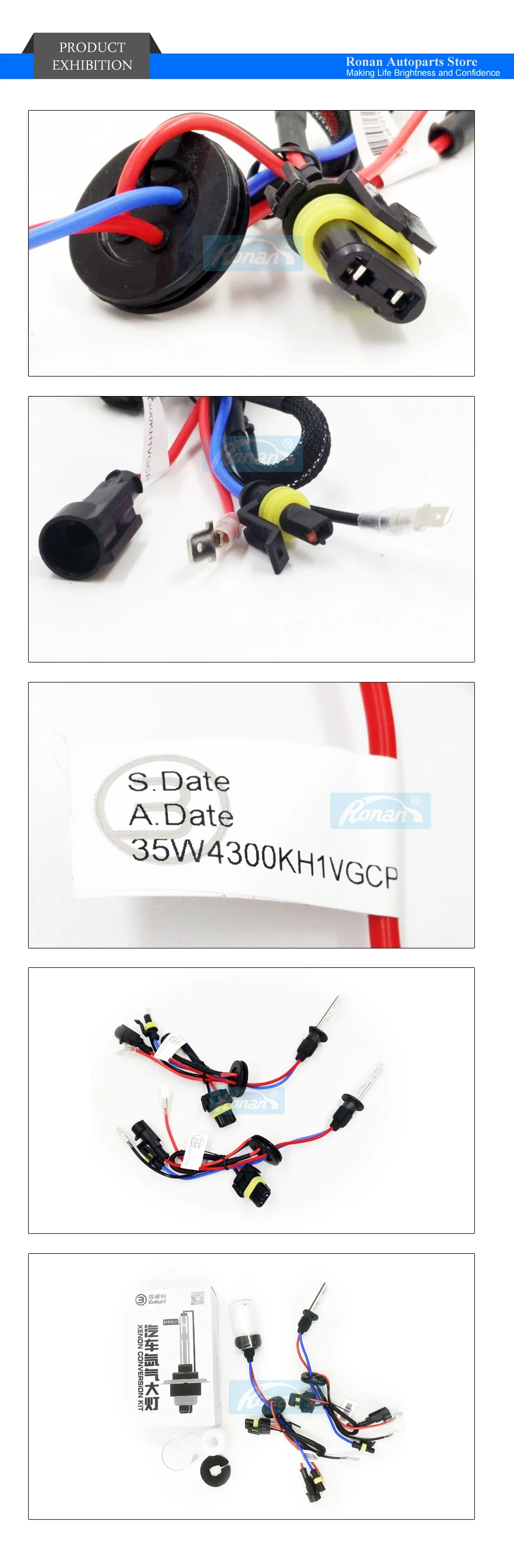 CNlight Ксеноновые HID Лампы Автомобильные фары 35 Вт лампы H1 H7 H11 HB4 9006 HB3 90054300K 5000K 6000K керамическое металлическое основание