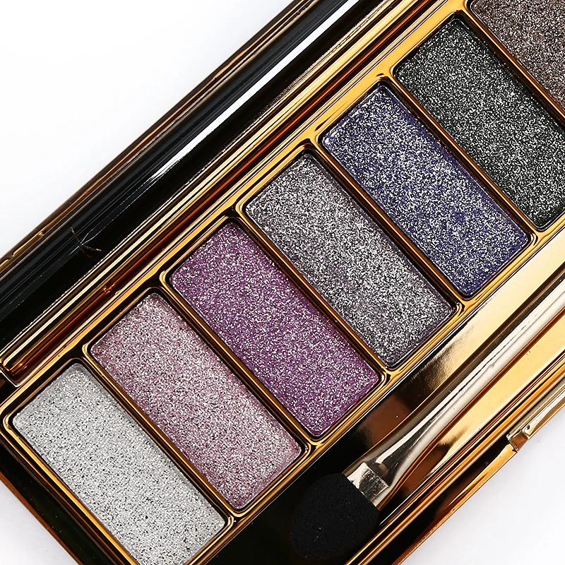 Палетка теней для макияжа с кисточкой 9 цветов|professional cosmetics|eyeshadow palettepalette make up |