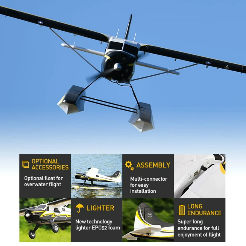 FMS 2000 мм 2 0 м (78 7 &quot) Beaver DH водный морской самолет 6CH с закрылками убирается 6S EPO PNP RC