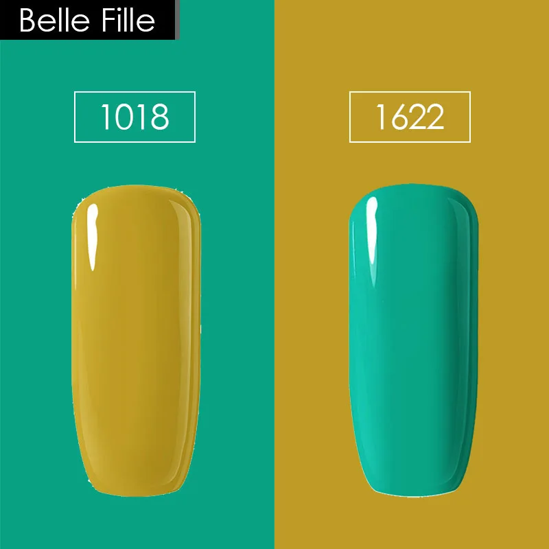 BELLE FILLE 10 мл Карамельный цвет серии 2 шт./лот УФ гель для ногтей Гель лак полировки