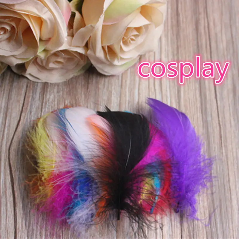 Опт бесплатная доставка 100 шт./лот смешанные цвета перьев 4 8 см гусиные перышки