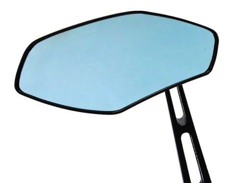 Черный Алюминиевых заготовок Заднего Вида Зеркала Синий Сторону Выпуклые Для
