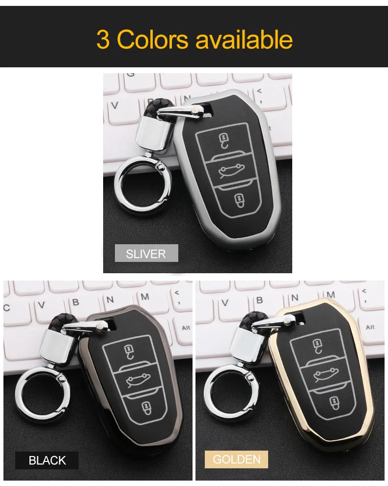 Цинковый сплав+ световой кожаный чехол Key автомобилей для peugeot 508 301 2008 3008 408 5008 Citroen C4 кактус C5 C3 C4L случае ключ