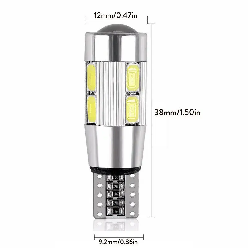 2 шт./компл. стайлинга автомобилей авто светодиодный T 10 Canbus 194 W5W 10 SMD 5630 Светодиодный светильник лампа Парковка без ошибок светодиодный автомобильный боковой светильник белого и красного цветов