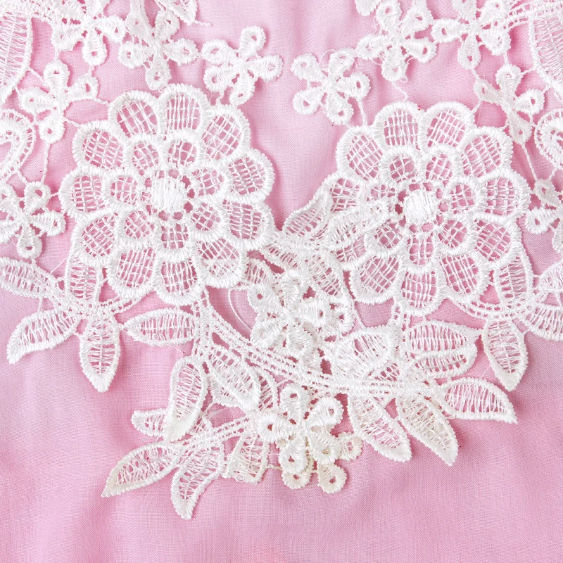 Летняя Милая одежда для маленьких девочек кружевной комбинезон с цветочным