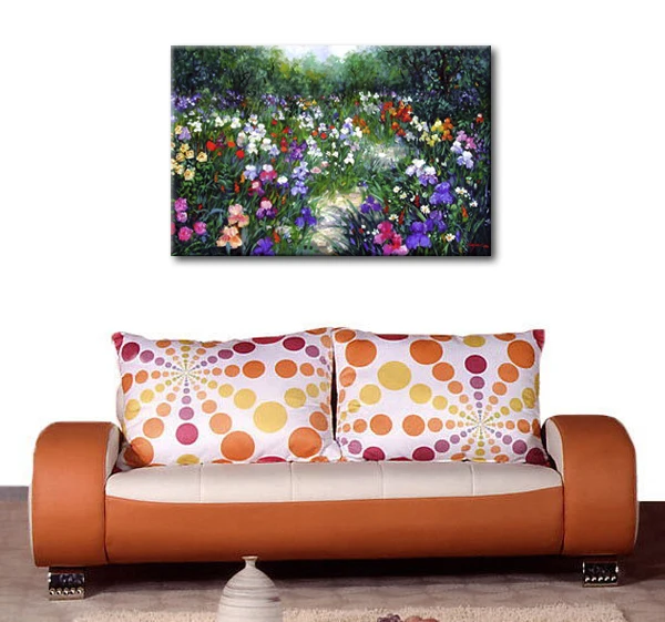 Картина маслом Сад Красочные цветы картинки для украшения спальни Размножение