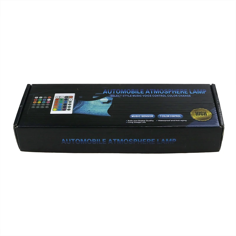 4 шт. Автомобильная RGB 18LED полоса 5050SMD 12 Вт декоративный Авто атмосферный путь