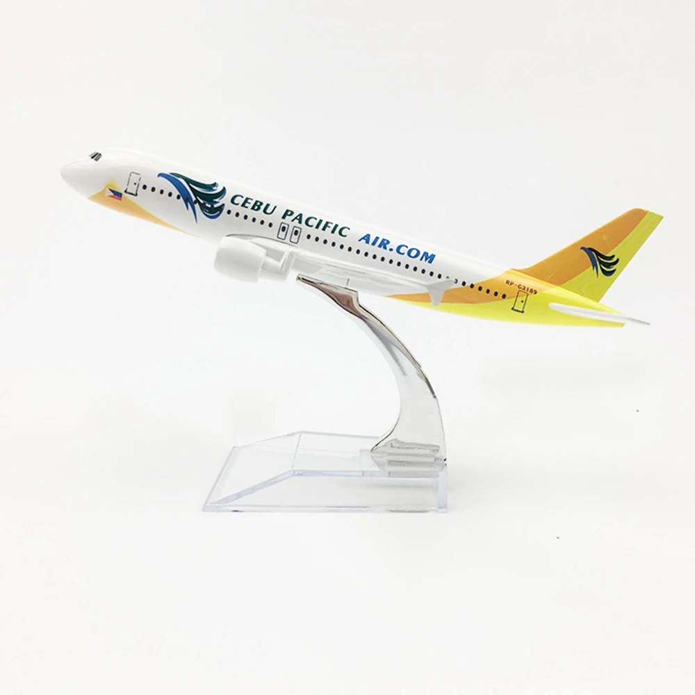 Фото Модель самолета Airbus A320, Себу, Тихоокеанский, филиппинский, 16 см, из сплава, 1/400 масштаб, игрушки для детей, подарок для коллекции №4