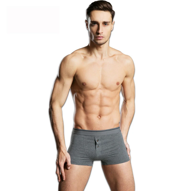 Мужские хлопковые боксеры 3 шт./лот мужское нижнее белье дышащие однотонные