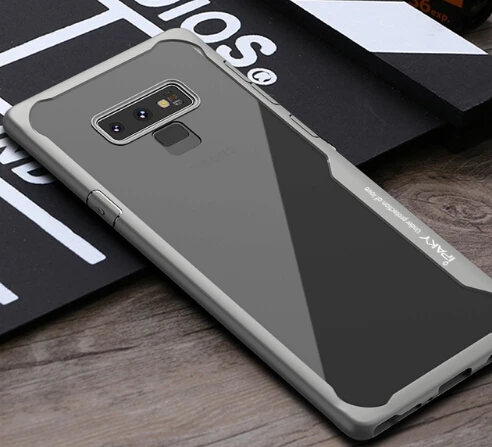 IPAKY противоударный чехол для samsung Galaxy Note 9 Роскошный прозрачный силикон ТПЭ+ PC чехол для телефона для samsung Galaxy Note 8 - Цвет: Gray