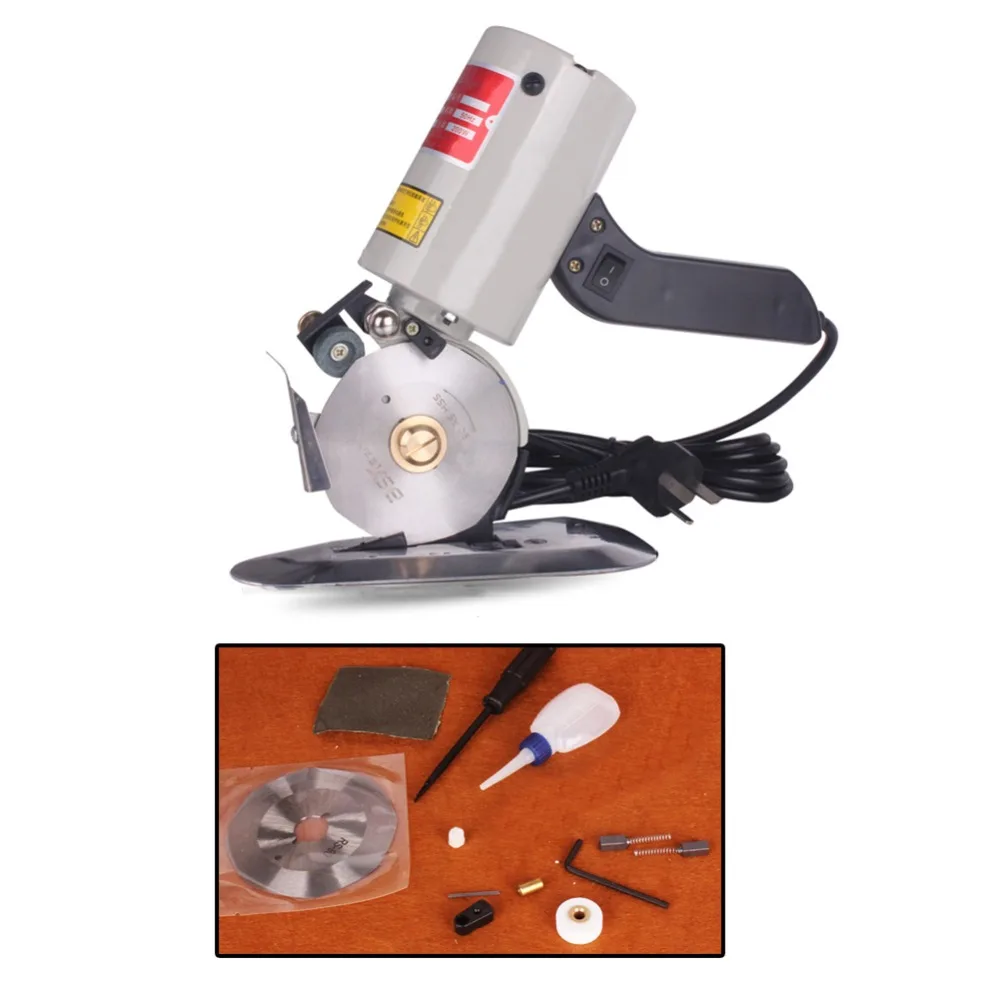 

Electric Fabric Cutter Scissors Round Knife Sewing Accessories Auto Sharpening 90mm Rotary Cutter For Leather Craft Textile 200W