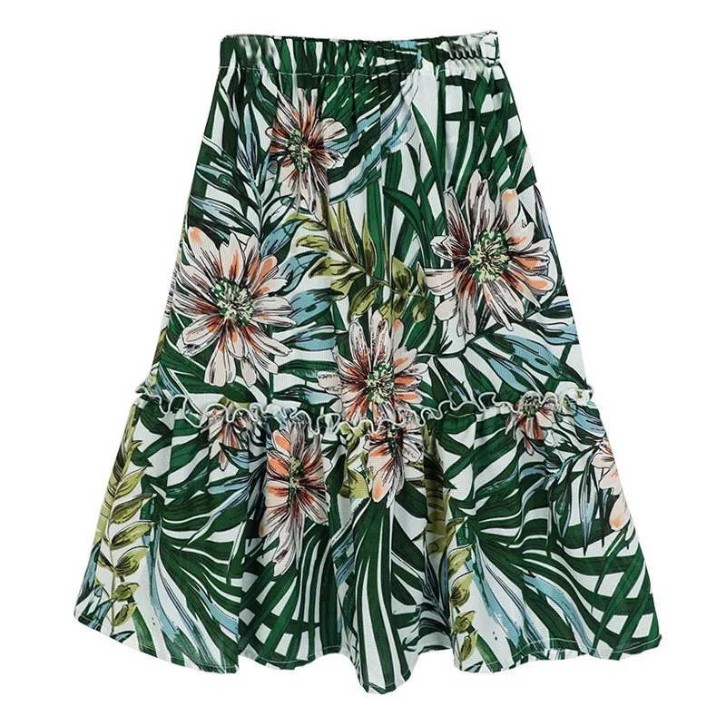 Летние детские длинные шифоновые юбки для девочек 7 лет 10 12 14 8 9 Цветочная юбка с