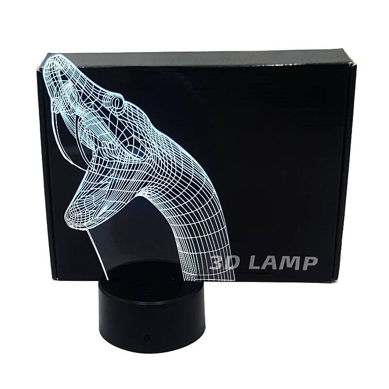3D визуальная декоративная лампа со змеиным эффектом Светодиодные ночные