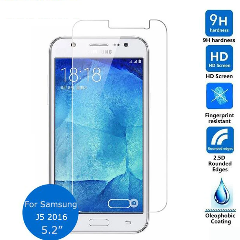 Закаленное стекло 9H для Samsung galaxy J5 2016 защитная пленка Взрывозащищенная Защита