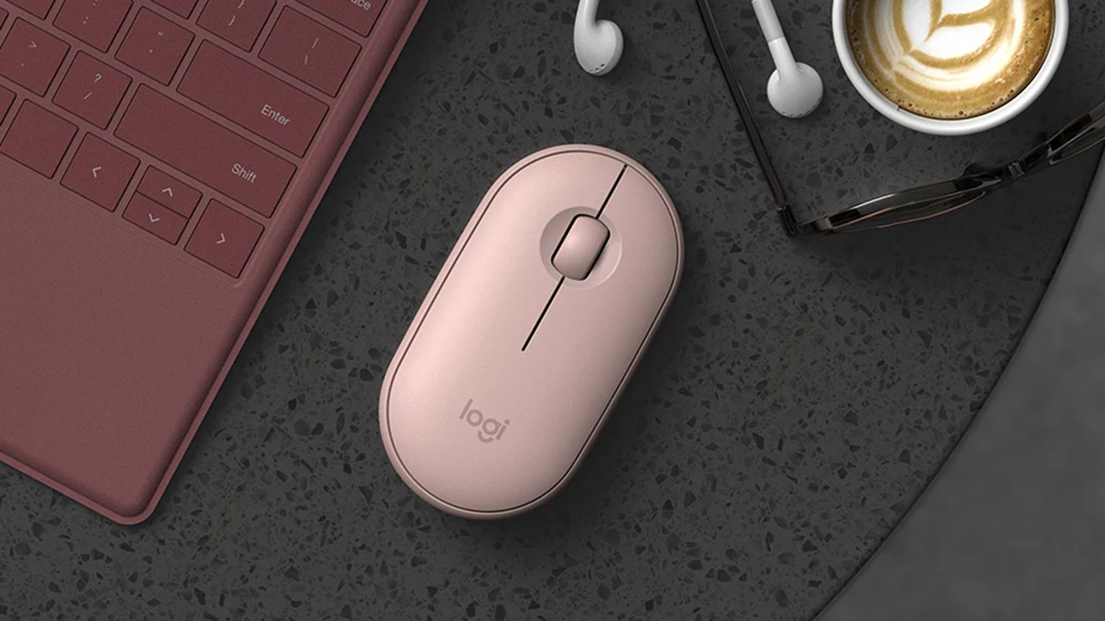 Оригинальная Новейшая Bluetooth мышь с PEBBLE, мини и тонкая, 1000 dpi, 100g, Высокоточная оптическая отслеживающая, унифицирующая цветная мышь