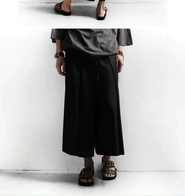 Мужская одежда модные весенние брюки в британском готическом стиле с широкими