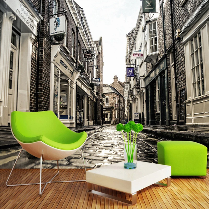 3D настенные фрески любого размера на заказ Европейский городской уличный фон