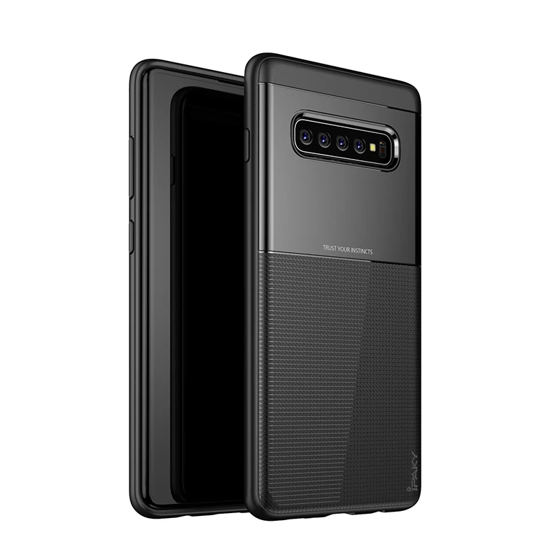 Black IPAKY для samsung galaxy S 10 чехол PC Гибридный Силиконовый защитный чехол мягкий чехол для samsung galaxy S10 E Plus 10E 10PLUS - Цвет: Black