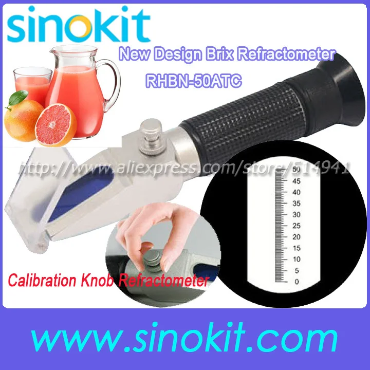 Новый дизайн рефрактометр с калибровочной ручкой Sweets Index|calibrate refractometer|refractometer