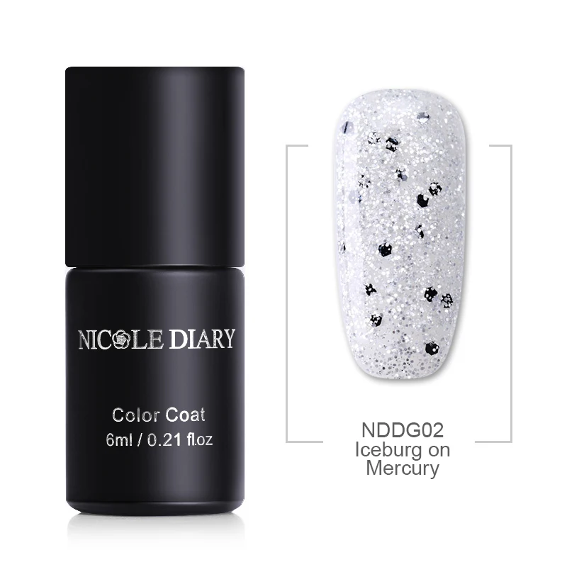 NDDG02 NICOLE DIARY 6 мл Лак для ногтей гель металлик Хамелеон голографический кошачий глаз гель лак для УФ лампы Магнитный художественный Лак Блеск - Цвет: NDDG02