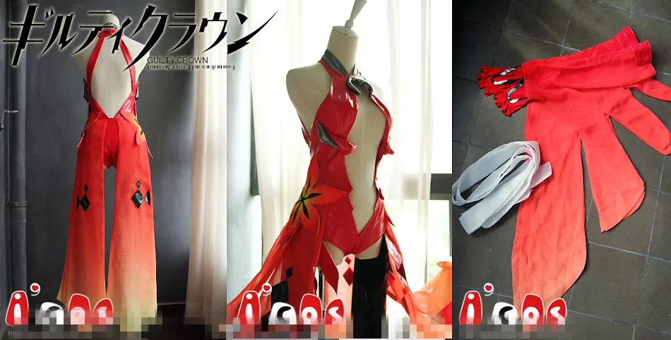 Красная боевая униформа Guilty Crown Inori Yuzuriha карнавальный костюм наряд на Хэллоуин