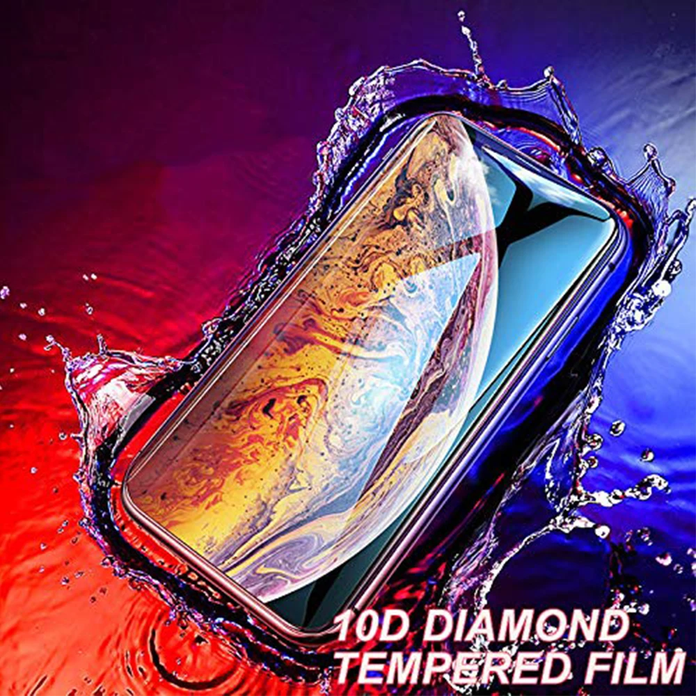 NYFundas 10D полное покрытие закаленное стекло для iphone XS MAX XR Защитная пленка экрана 8 7 6