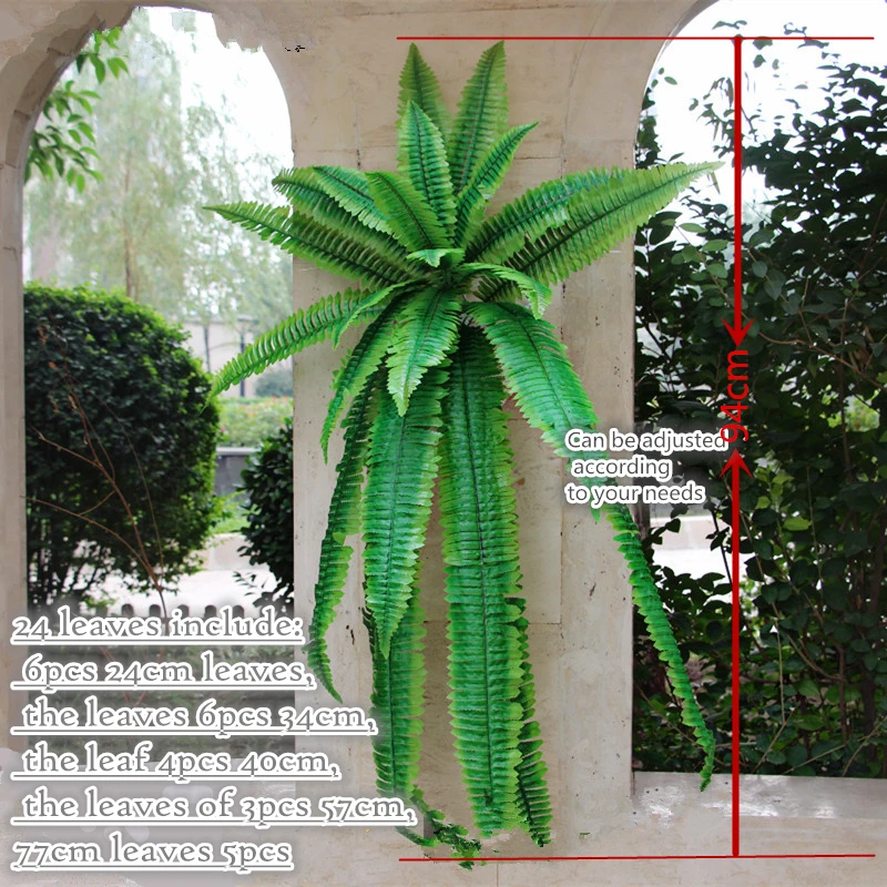 Персидская стена папоротник листья Искусственный завод торговый центр фон Стена