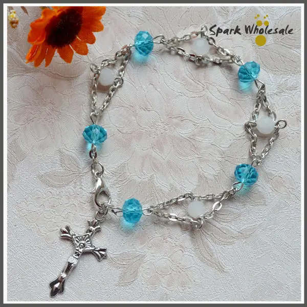 5 шт./лот оригинальный дизайн католический браслет четки с кристаллами