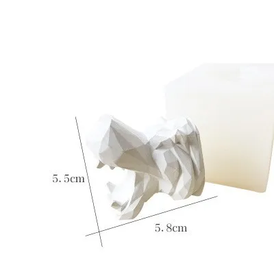 Hippo mold 3d силиконовые формы для животных, Льва, волка, помадки, Формы для кексов, слон, геометрическая форма-форма животного, Бегемот, орангутанг, форма для мыла - Цвет: Hippo mold