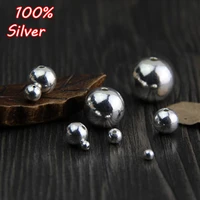 10pcs 100 s925 sterling silver color diy handmade accessories ball crimp beads jewelry wholesale