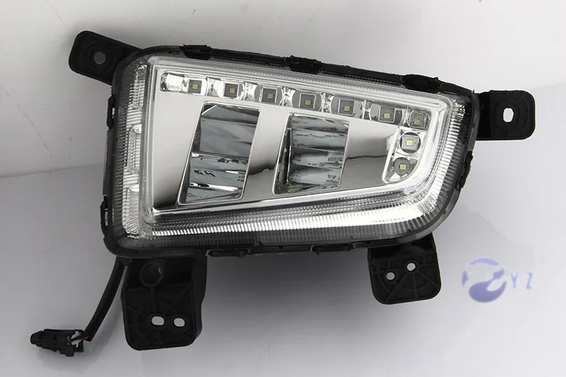 Автомобильный мигающий 1 комплект DRL для hyundai IX25 светодиодный DRL дневные ходовые огни Дневные Противотуманные фары крышка автомобиля Стайлинг