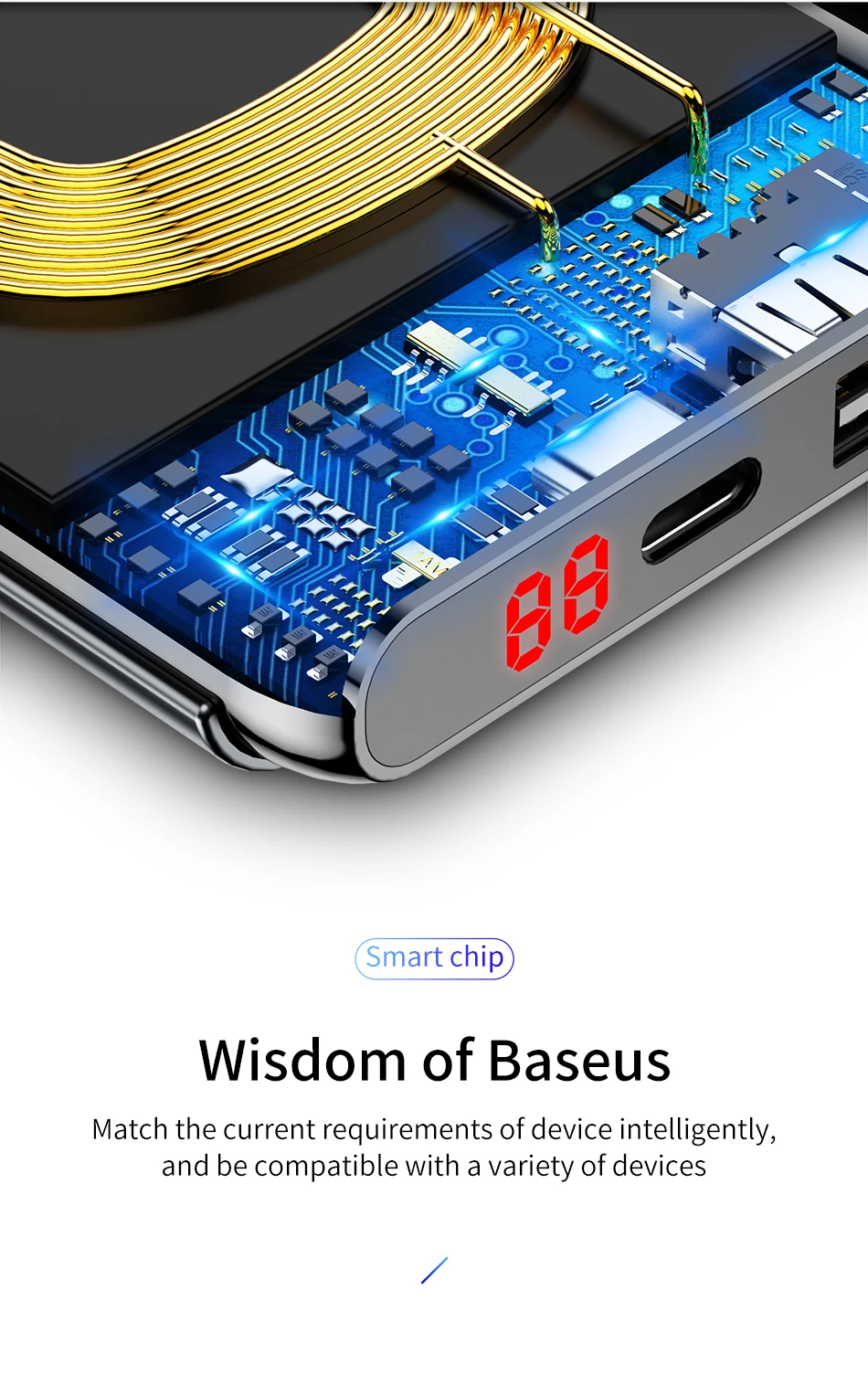 Baseus 10000 mAh power Bank QI Беспроводное зарядное устройство для iPhone samsung huawei PD+ QC3.0 Быстрая зарядка портативный внешний аккумулятор type-C порт