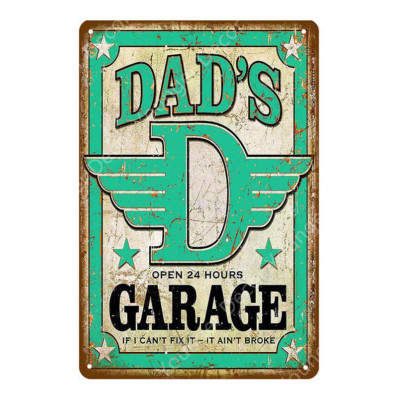 Винтажная металлическая жестяная декоративная настенная тарелка для папы и