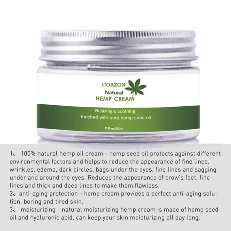 Крем с конопляным маслом против морщин и рыб 60 мл | Красота здоровье