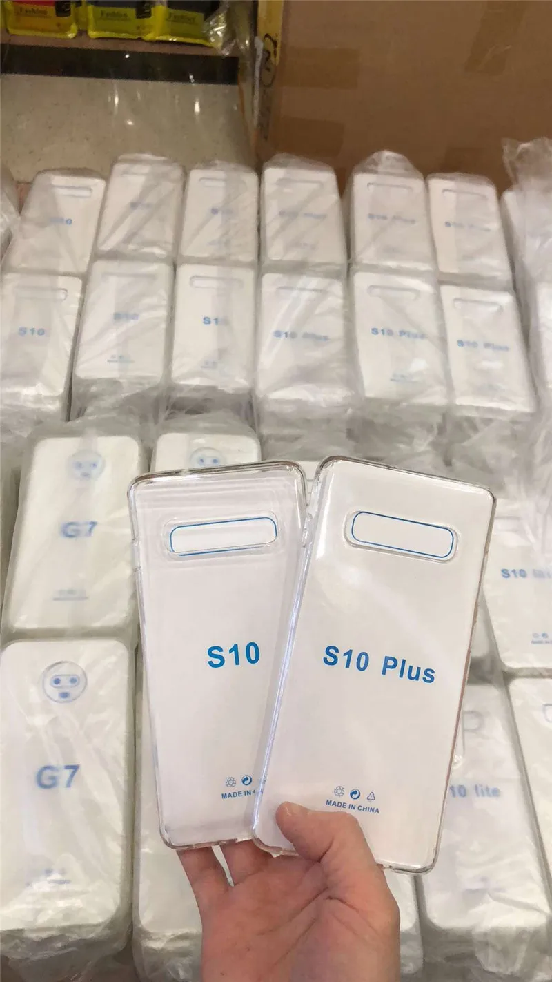 Transparent Soft Case For Samsung Galaxy S10 Plus 2019 Air Cushion Crystal TPU Silicone Cover | Мобильные телефоны и