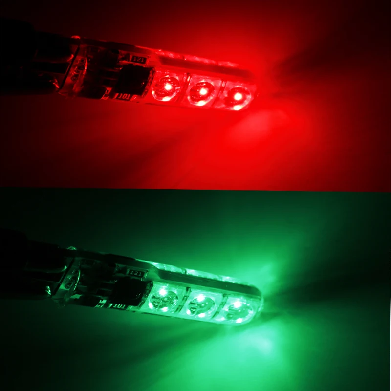 2 шт. T10 W5W светодиодные автомобильные лампы RGB с пультом дистанционного